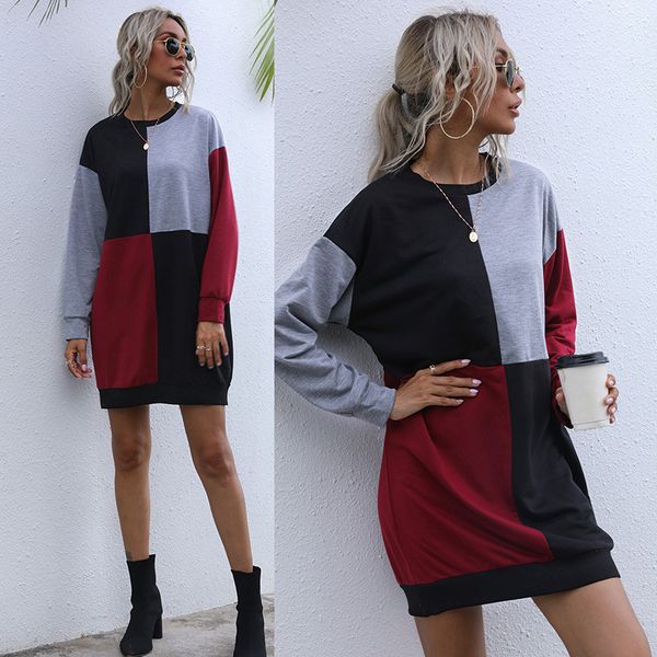 fashion trends ladies' sweaters color contrast casual medium length sweater women's loose round neck patchwork in autumn and winte, Black
fashion trends ladies' sweaters color contrast casual medium length sweater women's loose round neck patchwork in autumn and winte, Black