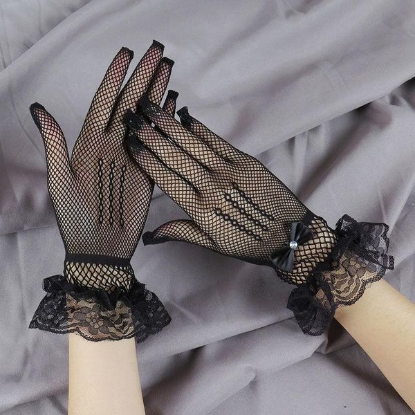 five fingers gloves women' thin mesh lace hollow stretch summer sunscreen fishing net, Blue;gray
five fingers gloves women' thin mesh lace hollow stretch summer sunscreen fishing net, Blue;gray
