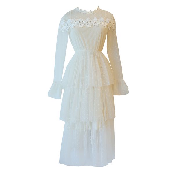apricot pink green o neck polka dot mesh dress long sleeve cascading ruffle cake fairy midi elegant spring d2227 210514, Black;gray
apricot pink green o neck polka dot mesh dress long sleeve cascading ruffle cake fairy midi elegant spring d2227 210514, Black;gray
