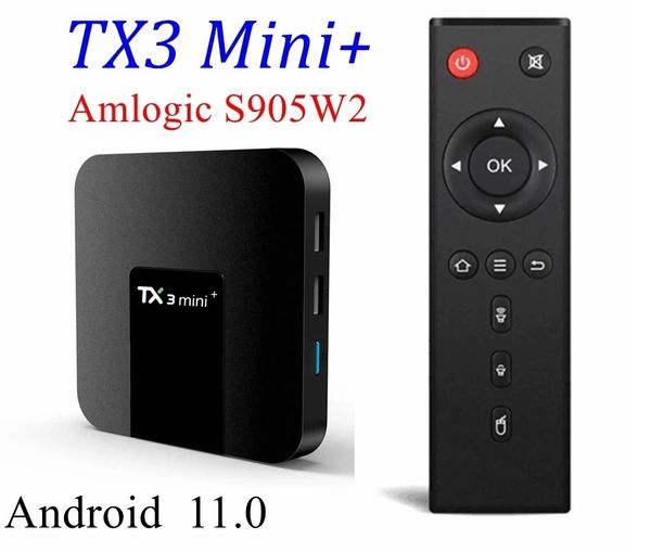 android 11 tv box tx3 mini plus 4gb ram 32gb amlogic s905w2 2.4g/5g dual wifi 4k 60fps lan 100m set box 2gb 16gb