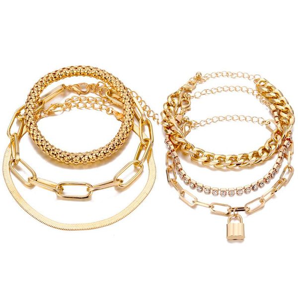 charm bracelets lovr 6pcs fashion punk heavy metal big thick chain bracelet set for women vintage geometric twist bangles jewelry, Golden;silver
charm bracelets lovr 6pcs fashion punk heavy metal big thick chain bracelet set for women vintage geometric twist bangles jewelry, Golden;silver