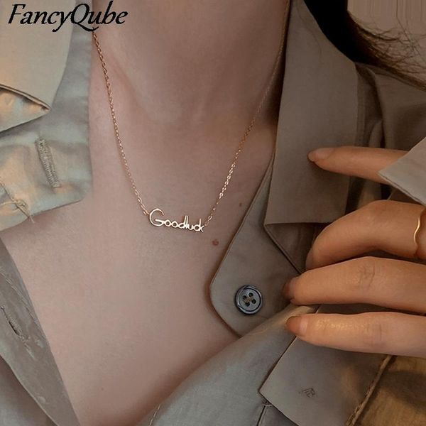 chains fashion rose gold goodluck choker collares pendant necklaces for women trendy chain collar jewelry wholesale, Silver
chains fashion rose gold goodluck choker collares pendant necklaces for women trendy chain collar jewelry wholesale, Silver