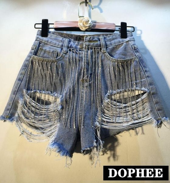 women's jeans ripped jean shorts for women harajuku style pants summer heavy tassel diamond slimming washed, Blue
women's jeans ripped jean shorts for women harajuku style pants summer heavy tassel diamond slimming washed, Blue