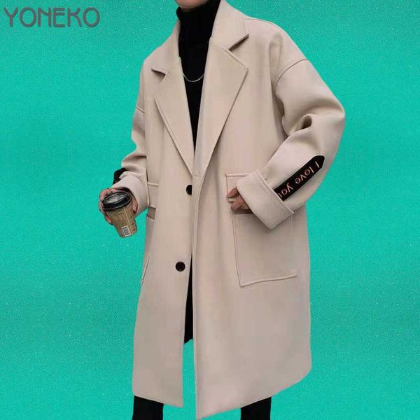 men's coat 2021 autumn winter slim middle and long lovers' loose casual lapel personality youth wear jackets, Black;brown
men's coat 2021 autumn winter slim middle and long lovers' loose casual lapel personality youth wear jackets, Black;brown