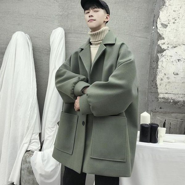 women's trench coats woolen coat men's 2021 spring and autumn windbreaker medium length loose jacket, Tan;black
women's trench coats woolen coat men's 2021 spring and autumn windbreaker medium length loose jacket, Tan;black