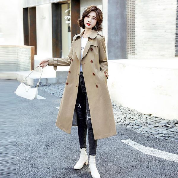 women's trench coats windbreaker jacket mid-length and small autumn clothing 2021 temperament atmosphere this year's coat n162, Tan;black
women's trench coats windbreaker jacket mid-length and small autumn clothing 2021 temperament atmosphere this year's coat n162, Tan;black