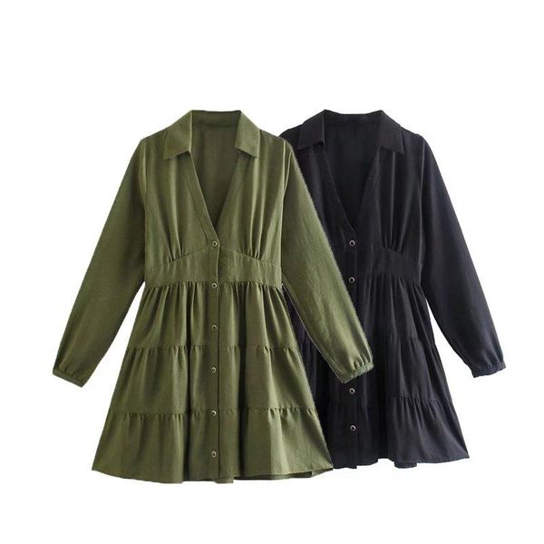 casual dresses women fashion solid pleats ruffles patchwork mini shirt dress office lady chic vestidos de mujer, Black;gray
casual dresses women fashion solid pleats ruffles patchwork mini shirt dress office lady chic vestidos de mujer, Black;gray