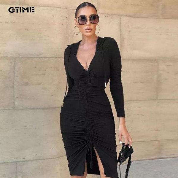 casual dresses autumn long sleeve hooded v-neck midi women fashion drawstring ruched dress bodycon streetwear, Black;gray
casual dresses autumn long sleeve hooded v-neck midi women fashion drawstring ruched dress bodycon streetwear, Black;gray