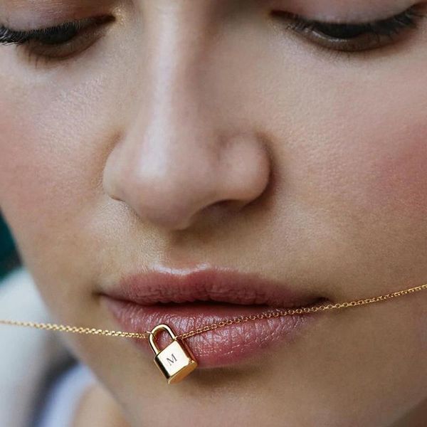 chains stainless steel initial necklace for women choker gold chain lock padlock punk capital letter necklaces femme jewelry, Silver
chains stainless steel initial necklace for women choker gold chain lock padlock punk capital letter necklaces femme jewelry, Silver