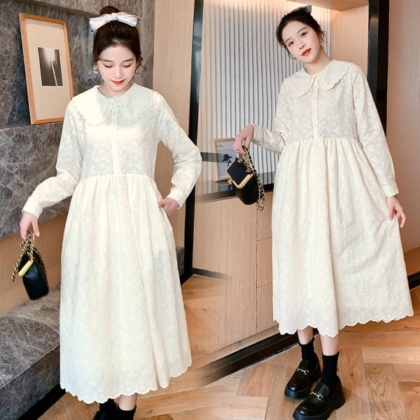 7934# maternity clothes can nursing spring autumn cotton long sleeves loose stylish dress pregnant women mom dresses, White
7934# maternity clothes can nursing spring autumn cotton long sleeves loose stylish dress pregnant women mom dresses, White