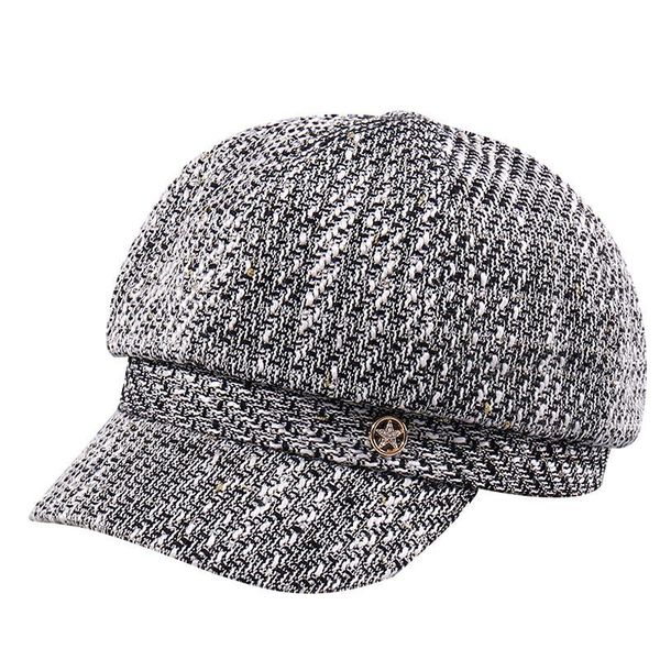 autumn/winter small five-point star octagonal beret sun protection casual retro painter hat berets, Blue;gray
autumn/winter small five-point star octagonal beret sun protection casual retro painter hat berets, Blue;gray