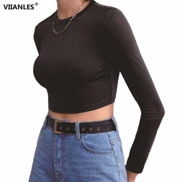 women's t-shirt viianles solid crop basic cotton t shirt women short tees o neck female long sleeve knitted spring autumn black fashio, White
women's t-shirt viianles solid crop basic cotton t shirt women short tees o neck female long sleeve knitted spring autumn black fashio, White