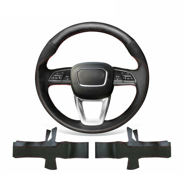 diy custom soft durable black genuine leather car steering wheel cover for audi a4 allroad q3 q5
diy custom soft durable black genuine leather car steering wheel cover for audi a4 allroad q3 q5