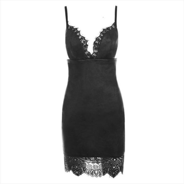 trendy backless lace women dress v neck sleeveless bandage solid black bodycon pu leater mini dresses one pieces, Black;gray
trendy backless lace women dress v neck sleeveless bandage solid black bodycon pu leater mini dresses one pieces, Black;gray