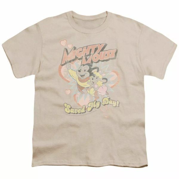 mighty mouse saved my day kids youth t shirt licensed classic cartoon tee cream, White;black
mighty mouse saved my day kids youth t shirt licensed classic cartoon tee cream, White;black