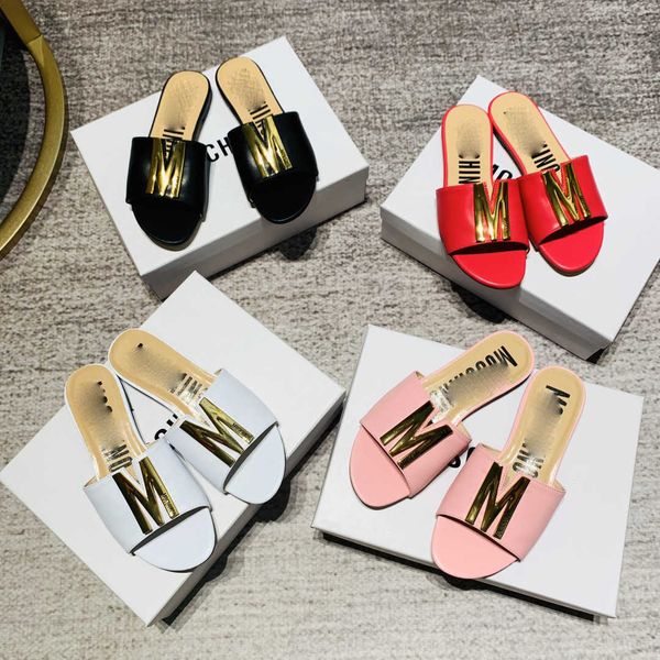 high version m family slippers summer leather hollow shoes casual letters breathable white sandals for women, Black
high version m family slippers summer leather hollow shoes casual letters breathable white sandals for women, Black