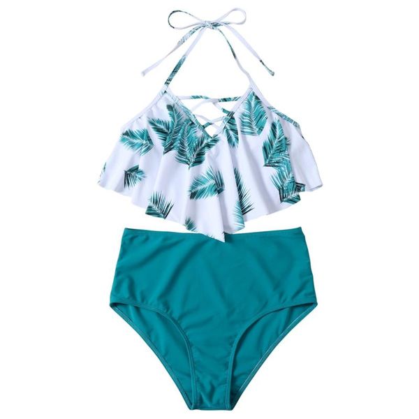 one-piece suits women high waist swimwear fashion tube split halter leaves print open back brazilian bikini set swimsuit tankini t1
one-piece suits women high waist swimwear fashion tube split halter leaves print open back brazilian bikini set swimsuit tankini t1