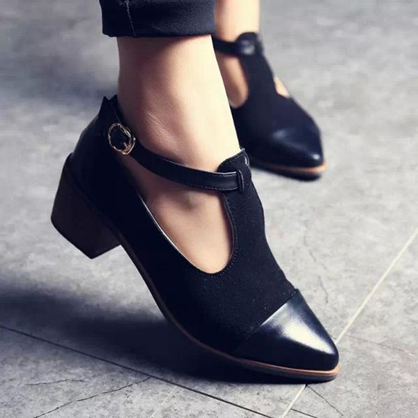 dress shoes sooneeya 2021 vintage oxford women pointed toe cut out med heel patchwork buckle ladies preppy style woman sandals, Black
dress shoes sooneeya 2021 vintage oxford women pointed toe cut out med heel patchwork buckle ladies preppy style woman sandals, Black