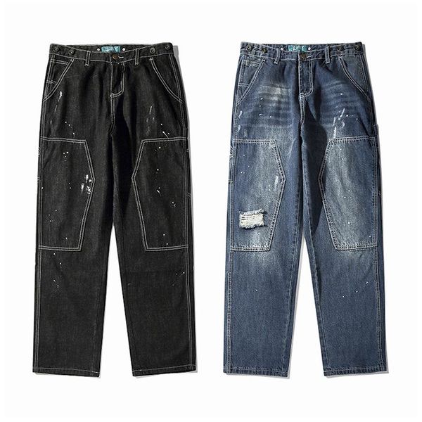 high street spliced jeans men harajuku straight baggy denim pants casual oversize pantalones hombre retro pocket streetwear men's, Blue
high street spliced jeans men harajuku straight baggy denim pants casual oversize pantalones hombre retro pocket streetwear men's, Blue