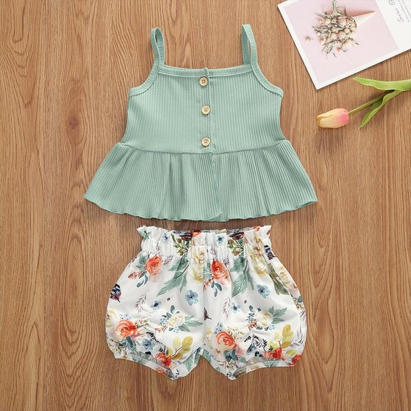 2 pcs kids baby girl summer clothes sleeveless knitted vest dress flower shorts pants sweet girls floral outfit set, White
2 pcs kids baby girl summer clothes sleeveless knitted vest dress flower shorts pants sweet girls floral outfit set, White