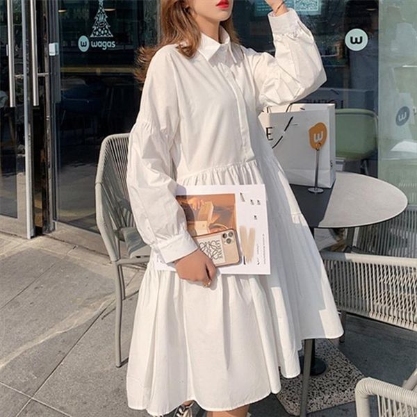 autumn shirt white casual women dress loose high waist fashionable irregular pleated wild plus size ruched, Black;gray
autumn shirt white casual women dress loose high waist fashionable irregular pleated wild plus size ruched, Black;gray