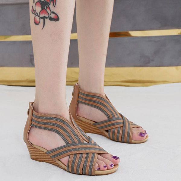 sandals casual open toe platform women 2021 cross strap gladiator wedges heels shoes woman rear zipper summer sandalias, Black
sandals casual open toe platform women 2021 cross strap gladiator wedges heels shoes woman rear zipper summer sandalias, Black