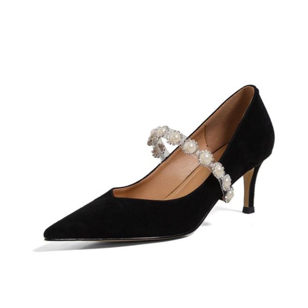dress shoes mkkhou fashion single women 2021 spring sheep suede pointed toe removable chain 6cm high heels commuter, Black
dress shoes mkkhou fashion single women 2021 spring sheep suede pointed toe removable chain 6cm high heels commuter, Black