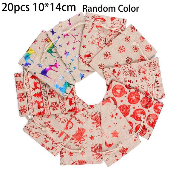 storage bags 20pcs gift christmas pouch drawstring wedding favours kit 10*14cm
