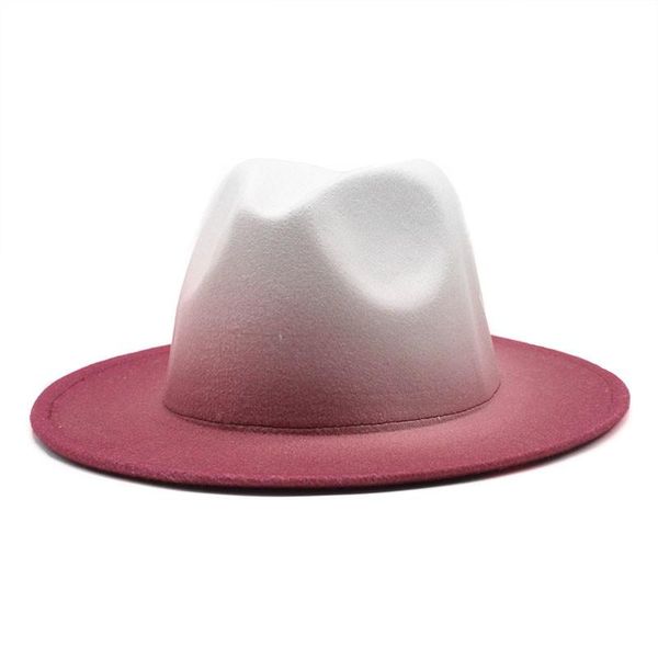 wide brim hats 2021 autumn and winter fashion gradient color woolen big-edge felt hat for men women, Blue;gray
wide brim hats 2021 autumn and winter fashion gradient color woolen big-edge felt hat for men women, Blue;gray