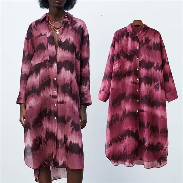 za tie dye oversized women dresses shirt style fashion printed pocket lady long party vestido elegant causal outfit, Black;gray
za tie dye oversized women dresses shirt style fashion printed pocket lady long party vestido elegant causal outfit, Black;gray
