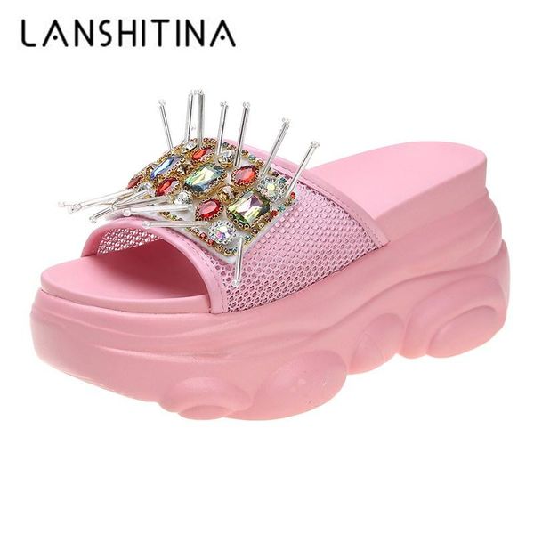 slippers summer rhinestone women 2021 high platform wedges sandals 9cm heels outside flip-flops colorful white sneakers, Black
slippers summer rhinestone women 2021 high platform wedges sandals 9cm heels outside flip-flops colorful white sneakers, Black