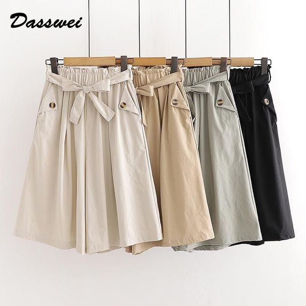 women's pants & capris dasswei summer wide leg women casual elastic high waist bow knee length female solid loose short trousers street, Black;white
women's pants & capris dasswei summer wide leg women casual elastic high waist bow knee length female solid loose short trousers street, Black;white