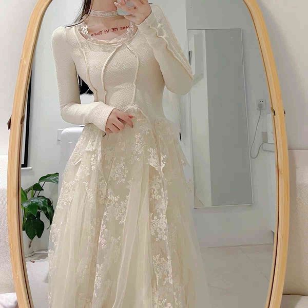 dresses spring elegant lace women casual long sleeve slim sweet one piece korean 2021 french vintage party dress female, Black;gray
dresses spring elegant lace women casual long sleeve slim sweet one piece korean 2021 french vintage party dress female, Black;gray