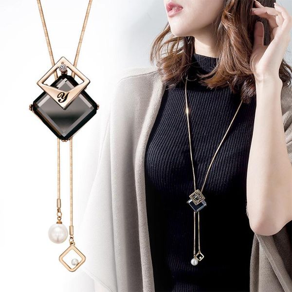 pendant necklaces long & pendants fashion wedding jewelry punk gold silver chain geometric crystal necklace for women choker kolye 2021
pendant necklaces long & pendants fashion wedding jewelry punk gold silver chain geometric crystal necklace for women choker kolye 2021