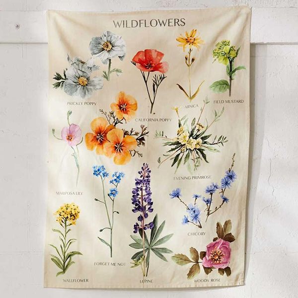 tapestries botanical wildflower tapestry wall hanging flower reference chart hippie bohemian colorful ins home decor
tapestries botanical wildflower tapestry wall hanging flower reference chart hippie bohemian colorful ins home decor