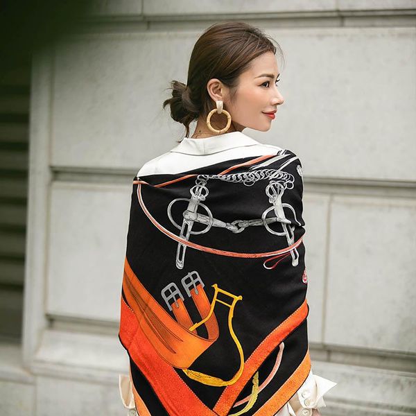 scarves 2021 women winter blanket scarf wraps fashion harness print pashmina foulard 130*130cm, Blue;gray
scarves 2021 women winter blanket scarf wraps fashion harness print pashmina foulard 130*130cm, Blue;gray