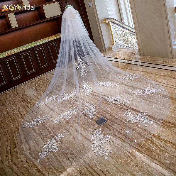 bridal veils 2021 arrival wedding with metal comb one layer cathedral 4 menters applique edge flower embroidery, Black
bridal veils 2021 arrival wedding with metal comb one layer cathedral 4 menters applique edge flower embroidery, Black