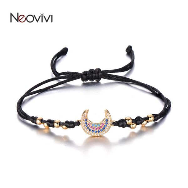 charm bracelets neovivi colorful cz crescent moon bracelet lucky red black rope weaving string for women girl friendship jewelry, Golden;silver
charm bracelets neovivi colorful cz crescent moon bracelet lucky red black rope weaving string for women girl friendship jewelry, Golden;silver