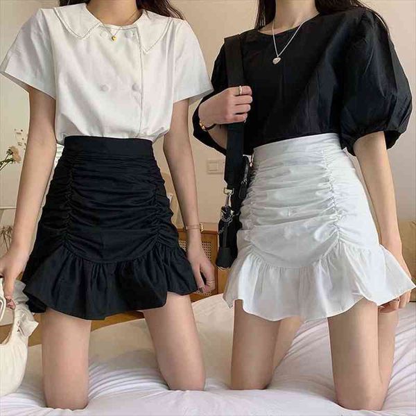 solid a line summer womens skirt mini hem ruffles ulzzang chic ruched all match high waist selling lovely girls elegant, Black
solid a line summer womens skirt mini hem ruffles ulzzang chic ruched all match high waist selling lovely girls elegant, Black