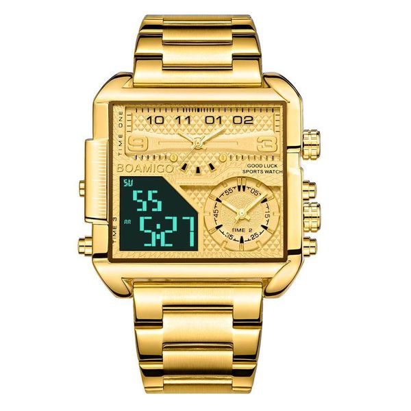 wristwatches boamigo latest 3 time zone chronograph men watch led luminous luxury wrist f941, Slivery;brown
wristwatches boamigo latest 3 time zone chronograph men watch led luminous luxury wrist f941, Slivery;brown
