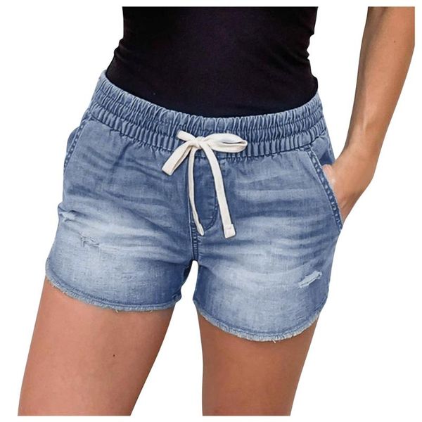 women's shorts drawstring women fashion quick dry breathable soft denim elastic waist washed stretch for, White;black
women's shorts drawstring women fashion quick dry breathable soft denim elastic waist washed stretch for, White;black