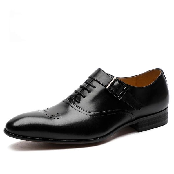 dress shoes mens formal genuine leather oxford for men italian wedding buckle brogues, Black
dress shoes mens formal genuine leather oxford for men italian wedding buckle brogues, Black