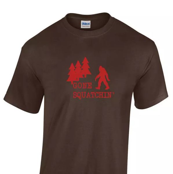 gone squatchin t-shirt sasquatch bigfoot chocolate brown red funny gift shirt, White;black
gone squatchin t-shirt sasquatch bigfoot chocolate brown red funny gift shirt, White;black