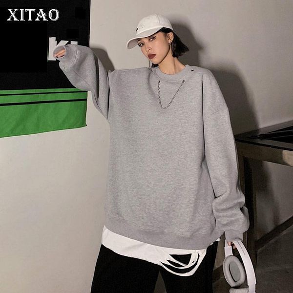 women's hoodies & sweatshirts xitao hole casual sweatshirt women patchwork chains trendy fashion korean style o neck collar long sleeve, Black
women's hoodies & sweatshirts xitao hole casual sweatshirt women patchwork chains trendy fashion korean style o neck collar long sleeve, Black