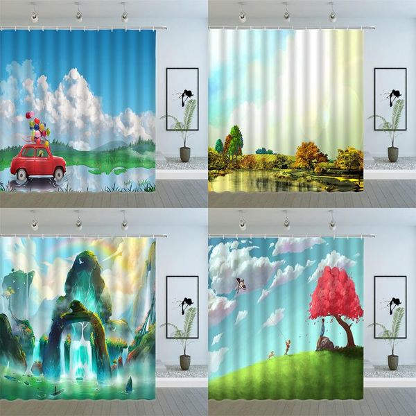 cartoon illustration scenery shower curtains outdoor four seasons landscape flower plant view bathroom decor fabric curtain set
cartoon illustration scenery shower curtains outdoor four seasons landscape flower plant view bathroom decor fabric curtain set