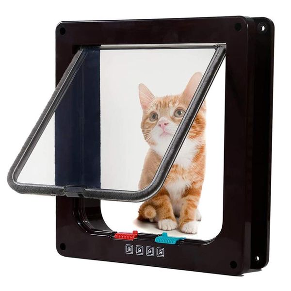 cat carriers,crates & houses flap door with 4 way lock security for kitten small pet gate kitty
cat carriers,crates & houses flap door with 4 way lock security for kitten small pet gate kitty