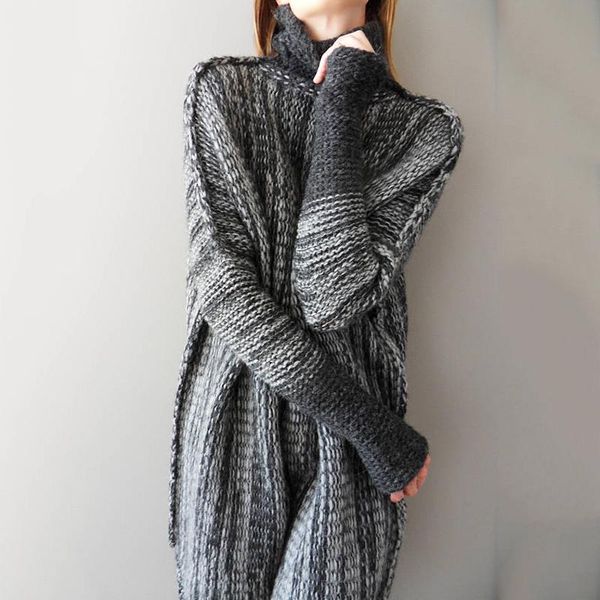 women's sweaters autumn winter long turtleneck for women fashion patchwork sleeve clothes casual solid knitwear pullovers, White;black
women's sweaters autumn winter long turtleneck for women fashion patchwork sleeve clothes casual solid knitwear pullovers, White;black