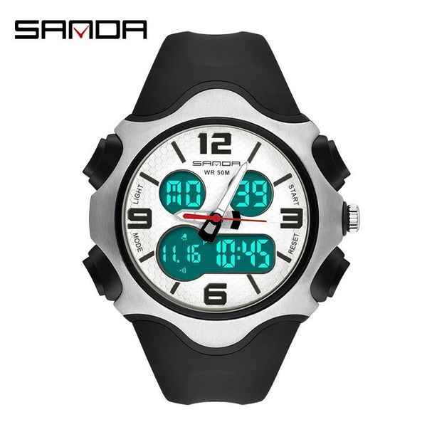 wristwatches sanda men's watches style brand men led digital quartz watch 30m waterproof military sport man clock relogio masculino, Slivery;brown
wristwatches sanda men's watches style brand men led digital quartz watch 30m waterproof military sport man clock relogio masculino, Slivery;brown