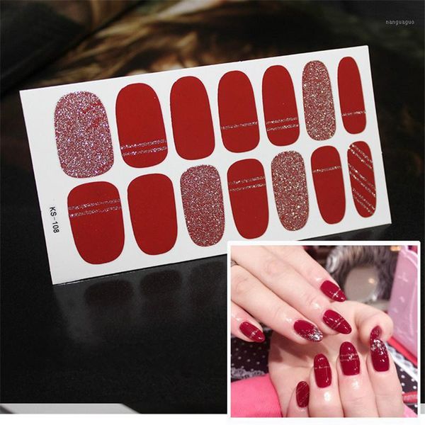 14tips/sheet glitter nail art sticker manicure tips full cover wraps foils diy adhesive decals valentines day drop 1, Black
14tips/sheet glitter nail art sticker manicure tips full cover wraps foils diy adhesive decals valentines day drop 1, Black