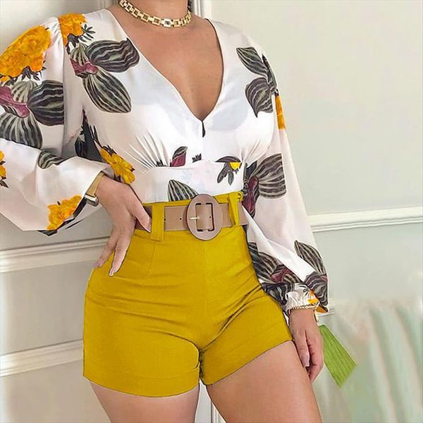 casual two piece set womens tracksuits suits v neck floral print long sleeve amp fitted pants, Gray
casual two piece set womens tracksuits suits v neck floral print long sleeve amp fitted pants, Gray